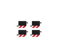 4 Bandes de Bordures Echelle 1/24 pour Lignes Droites 1/32 Digital 124 et 132 Noir / Rouge