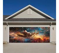 4 Bannière de garage de NoëlFaites une déclaration festive ce Noël avec notre bannière de garage parfaite pour célébrer la saison des fêtes ! (188,97 x 82,67 pouces) (B, A)