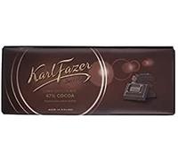 4 Bars of Karl Fazer Dark Chocolate, Cocoa 47% Finland by Fazer