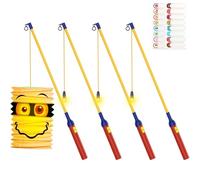 4 Bâton de Lanterne LED Électrique 40 cm pour St Martin, Heelay Bâton de Lanterne Électronique LED Tiges de Lanterne Bâton de Lanterne pour Enfants Parades Baguettes d'halloween Costumes pour Fêtes