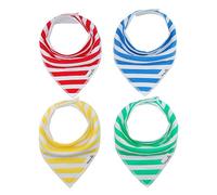 4 bavoirs Bandana pour bébé Unisexe tout-petits de bave avec fermoirs coton bio doux unique de douche Coffret cadeau Super Absorbant pour biberon de dentition Fashion réglable