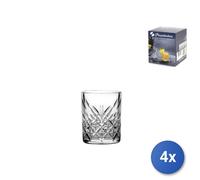 4 Bicchieri Per Liquore Timeless En Verre Transparent Con Bord Doré Cl 06