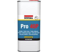 4 bidons 5 kg avec bec verseur colle à bois brune résistante à l'eau pro 40p - SOUDAL - 108901