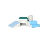 4 blocs de construction en mousse XL - modules de motricité - certifiés normes EN71-1-2-3 - mousse EPE revêtement PU gris bleu