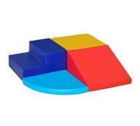 4 blocs de construction en mousse XL - modules de motricité - certifiés normes EN71-1-2-3 - mousse EPE revêtement PU bleu rouge jaune Multicolore G