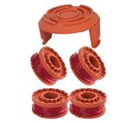 4 Bobine+1 Capuchons de bobine,Ø1.65 mm 3 mètres,Compatible avec WORX 20V Grass Trimmers WG180 /WG163/ WG175,Bobine de fil de rechange