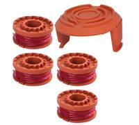 4 Bobine pour coupe,1 Capuchons de bobine，Compatible avec WORX 20V Grass Trimmers WG180 /WG163/ WG175，Ø 1,65 mm 3 mètres
