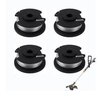 4 bobines de fil de rechange pour coupe-bordure, compatible avec Einhell Ge-Ct 18/28 Li, bobine de fil de 4,9 m, longueur : 16 mm