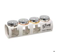 4 bocaux à épices en verre - 5 five simply smart