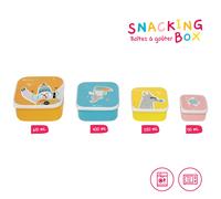 4 Boîtes À Goûter Empilables Snacking - 610ml/400ml/250ml/110ml