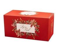 4 boites carton noël tradition 10x5cm rouge - générique 95848 Rouge G