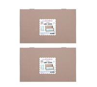 4 boîtes en carton pour bûche de Noël 35 x 11 cm