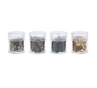 4 Boîtes Paillettes Décoratives Ongles Forme Note 6mm PVC | Décoration Nail Art Diy, Finition Métallisée Mate, Usage Salon, Facile à Utiliser Entretenir