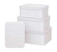Lot de 4 Boîtes Déco "Polybox" 39cm Beige