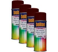 4 Bombes De Peinture Belton Spectral Ral3003 Rouge Rubis 400ml