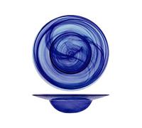 4 borden in kobaltalbast glaspasta 29