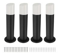 4 bornes éclairage extérieur - Hauteur 45cm - Corps aluminium - étanche IP54 - pour ampoule E27 - Potelets pour allée et jardin
