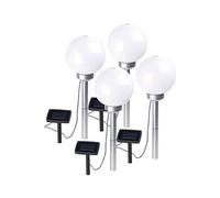 Lunartec : 4 bornes lumineuses sphériques à LED Ø 20 cm avec effet lumineux rotatif G