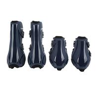 4 Bottes de Protection pour Les Jambes de Cheval, Bottes pour Les tendons Absorbant Les Chocs pour l’équitation, protège-Jambes pour Chevaux en PU et néoprène épais avec Doublure d (Un Ensemble de