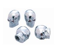 4 Bouchons De Valve Chromés Sracing Skeletor
