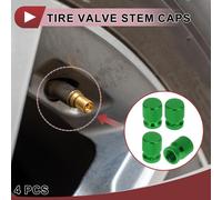 4 Bouchons De Valve De Pneu En Aluminium Alliage Vert 7X16Mm Motif En Maille Décoratif Pour Protéger Les Valves De Pneu De La Saleté