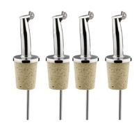 4 bouchons verseurs à clapet en inox et liège Chevalier diffusion