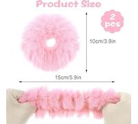 4 Boucles De Cheveux En Peluche, Accessoires Pour Cheveux Doux Et Mignons, Corde Élastique Pour Queue De Cheval, Accessoires Pour Chapeaux Pour Femmes (Rose).