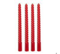 4 bougie-bâtons ""Twist many"" rouge 180g - Atmosphera createur d'interieur