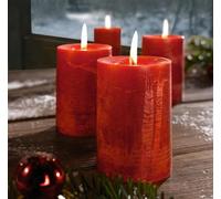 '4 Bougie Parfumée Pomme Cannelle Aroma Bougie parfumée Bougie de cire Bougie pilier bougie décorative