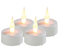 4 Bougies chauffe-plat LED à souffler - Lunartec