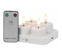 4 bougies chauffe-plat LED rechargeables et télécommandées