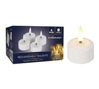 4 bougies chauffe-plats led blanc chaud 3.8cm - koopman xx8114160 Blanc G