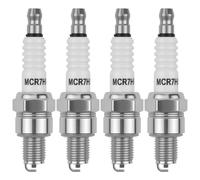 4 bougies d'allumage CR7HSA/A7RTC bougie filetage 10 mm pour cyclomoteur compatible avec scooters 50cc 4 temps GY6 139 QMB/QMA Bosch UR3AC/0242055501 Champion PRZ9HC/RZ96 C Denso U22FSRU
