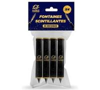 4 bougies d'ambiance " fontaine d'artifice" pour gâteau d'anniversaire, durée 60 secondes, Sans Parfum, Gateaux et Bouteilles de Champagne, lumineuse d'ambiance anniversaire 1 Minute - Catégorie F1