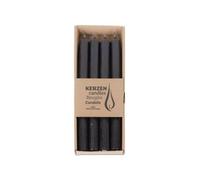 4 BOUGIES FLAMBEAUX RUSTIQUE 25CM 10H NOIR