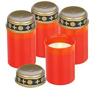 4 bougies funéraires à LED effet flamme [Pearl]