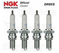 4 Bougies NGK DR8ES Kawasaki Z 550 C LTD 550 1980 > 1985