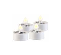 Lunartec Bougies plates à LED – chargeur solaire et capteur de luminosité – 4 pièces