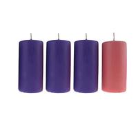 4 bougies pour l'Avent Ø 7 cm H. 15 cm - Grande taille pour la mise en place de l'autel de l'Avent - Fabriqué en Italie - Cereria Di Giorgio