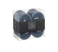 Atmosphera - Lot de 4 bougies votives Rustic 4,5x4,5 cm Gris