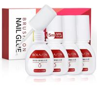 4 Bouteilles Colle À Ongles, 15ml Colle Faux Ongles Extra Forte, Colle A Faux Ongles Avec Pinceau, Colle Ongle, Colle Faux Ongles, Rapide Faux Ongles Colle, Colle Capsule Pour Faux Ongles