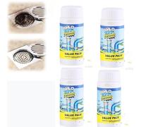 4 bouteilles Sink and Drain Cleaner, Powerful Drain and Pipe Cleaner, Quick Foaming, Portable Foaming Pipeline Dredging Agent for Kitchen and Toilet Pipelines,110g
