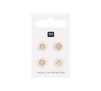 4 boutons en noix de coco - 10 mm