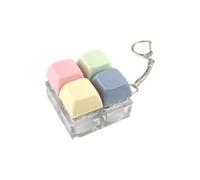4 Boutons Jouets Anti-Stress pour Clavier, 2 Pièces Porte-clés Fidget Toys, Jouets de Décompression Fidget Clavier Clicker Linéaires, Porte-clés Fidgets Claviers pour Passer Le Temps