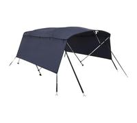 4-Bow Bimini Top avec panneaux latéraux, 243 x 170-182 x 137 cm, polyester 600D, imperméable, cadre en aluminium, fixation en acier inoxydable, résistant aux intempéries, respirant, convient pour