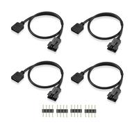 4 Broches Rgb Câble D'Extension 12V 4 Broches Vers Sm 4 Broches Argb Mâle Câble Adaptateur Pour Ventilateur D'Ordinateur Carte Mère Bande Led (0,98 Ft, 4 Pcs)(Style 1)[POR5244547]