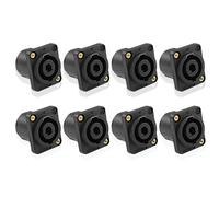 4 Broches Speakon Femelle Jack Prise connecteur Audio Haut-Parleur amplificateur, 8 pièces Speakon connecteur femelle de prise de montage sur panneau