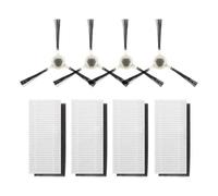 4 Brosses Latérales + Filtres HEPA, Compatibles Avec Lefant, Pièce Accessoire for Aspirateur Robot Série M210 N1 OKP K2, Filtre(M210P-12cm filter)
