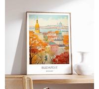 4 Budapest Poster Hungary Poster European Poster Danube River Poster City Poster Parliament Bui Poster A5 - Décoration murale inspirante et motivante pour la vie quotidienne Citation encourageante de