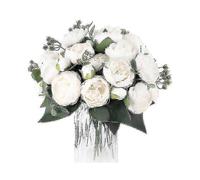 4 Bunches of Artificial Peony Flowers, 20 Heads Silk Peonies Bouquet for Wedding Centerpiece Garden Party Home Decor